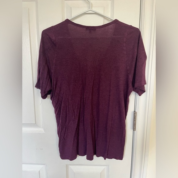 Wilfred:  Purple V-neck Tee - Picture 3 of 4